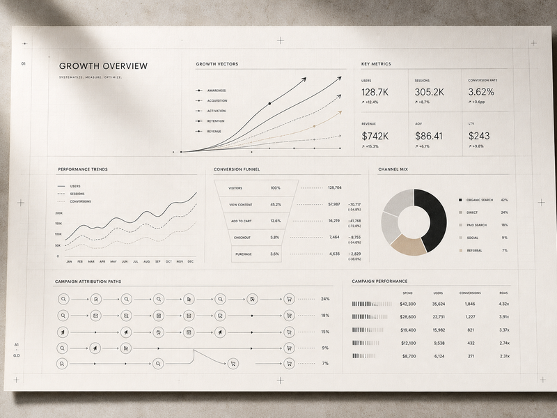 Digital marketing service visual